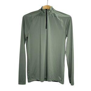 H&M Move Sage Green Quarter Zip Activewear Top Small